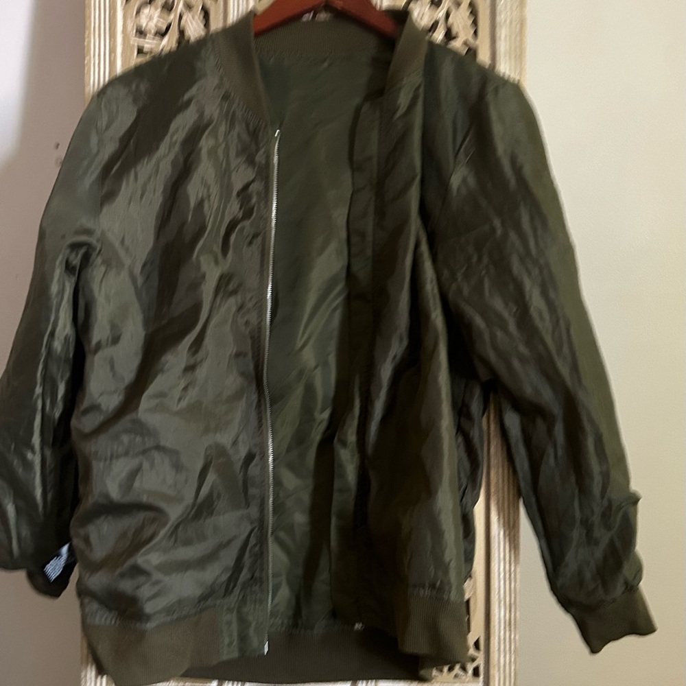 Jackson Army Green Bomber Jacket - M - Picture 4 of 7